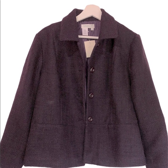 Coldwater Creek size petite XLarge plum blazer - Picture 2 of 7